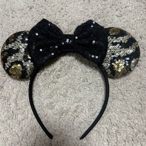Sequin Animal Print Mouse Ears Headband